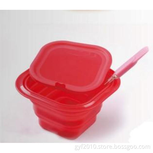 Foldable Silicone Bowl With Lid, Made of Non-Toxic, Eco-Friendly, RoHS, LFGB, FDA Certificates